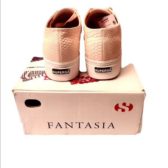 Superga women’s 8.5 / Euro 39 1/2 LT. Pink platform trainers new with tags - Picture 5 of 10